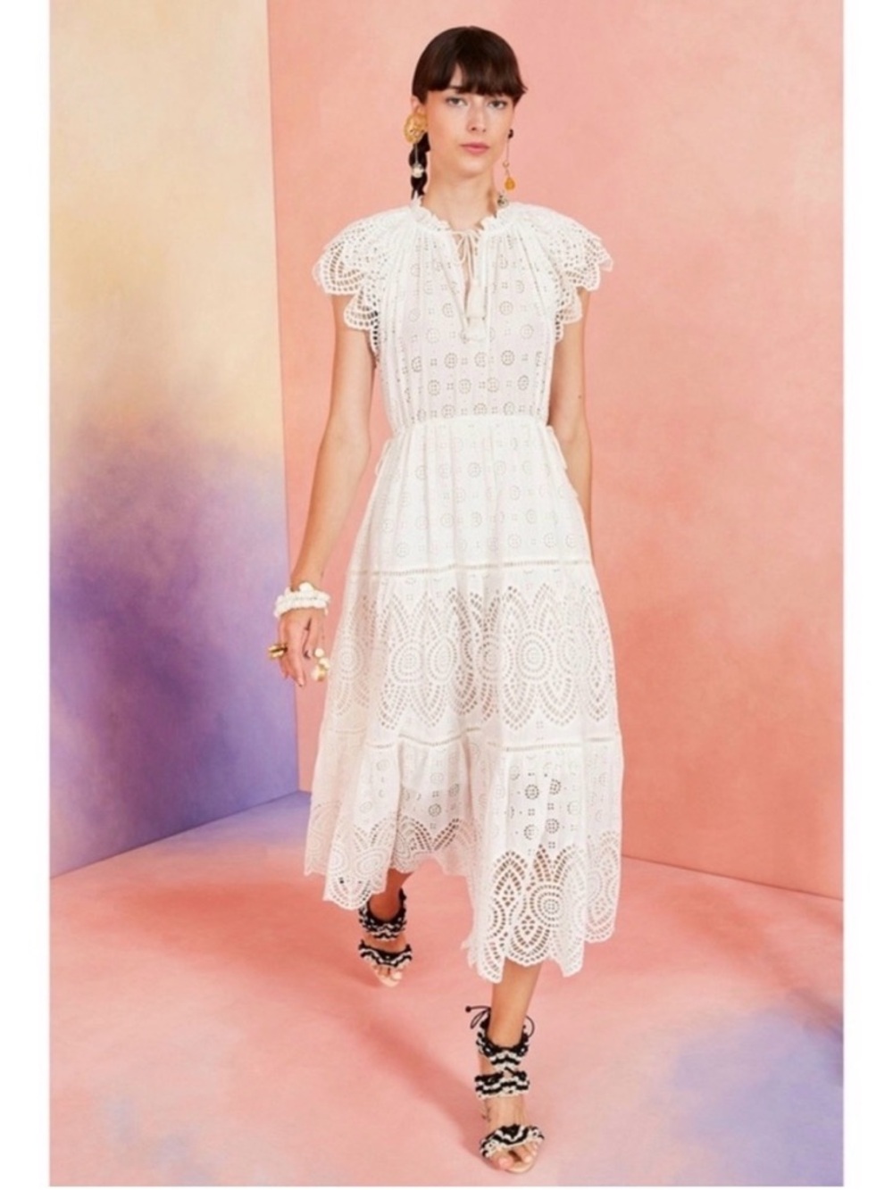 Ulla Johnson Gianna Dress in white eyelet